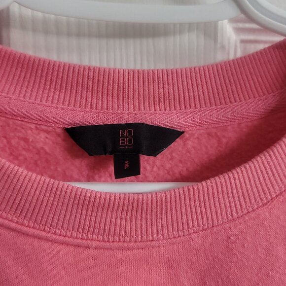 #358 NO BO Pink Cropped Sweater You Are What You Manifest - Picture 4 of 7